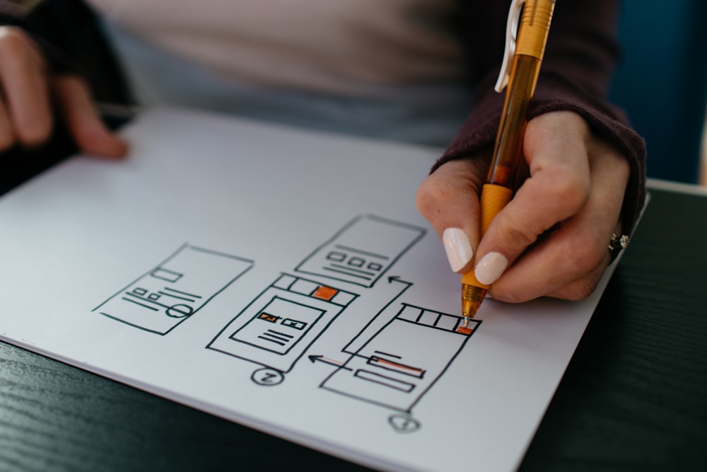 Tablet showing a design system interface
